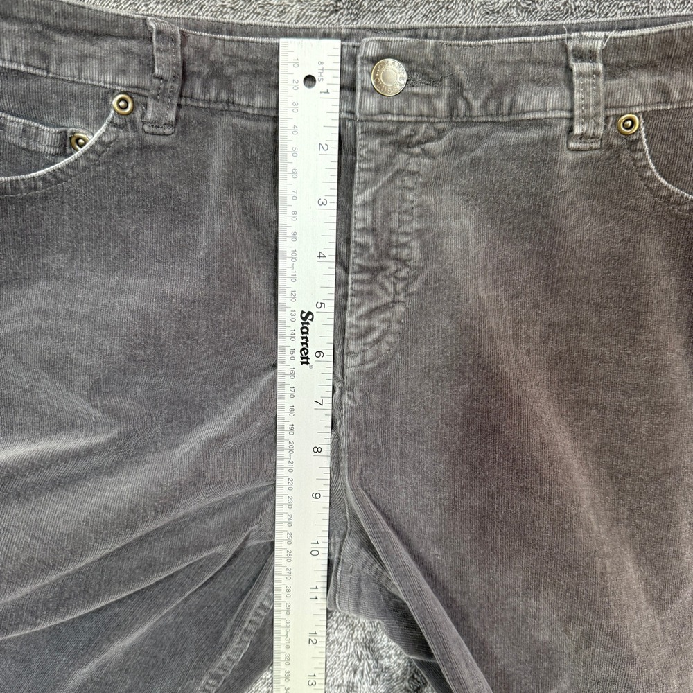 Charter Club Pant Shop Womens Gray Corduroy Straight Leg Pants Size 10 Casual - Picture 5 of 6